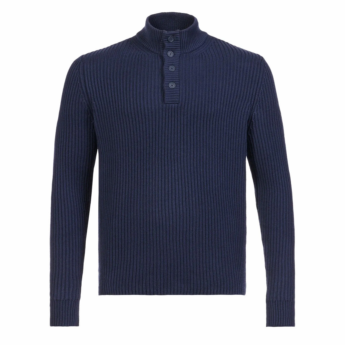Musto Marina Button Neck Knit Navy Trending Offer Today