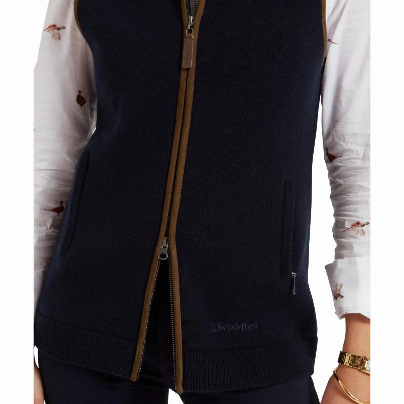 Schoffel Orkney Merino Ladies Gilet - Navy Grab Todays Deal Trendy Picks Today