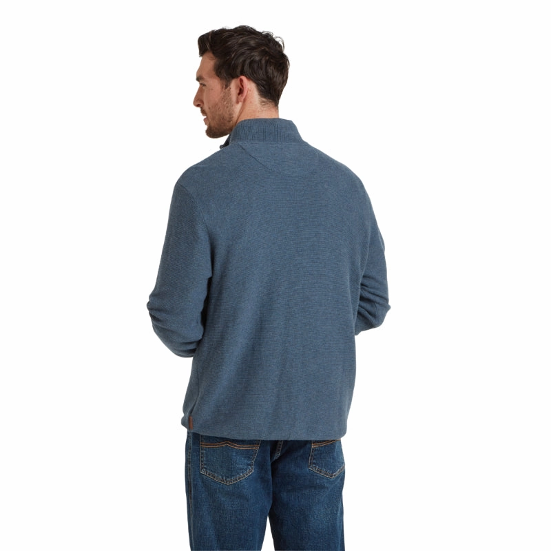 Hot Sale Frenzy Schoffel Porthleven 1/4 Zip Mens Jumper - Dark Pigeon Blue