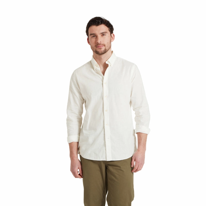MustShop Sale Shop Hot Deals Schoffel Walsingham Mens Linen Shirt - White
