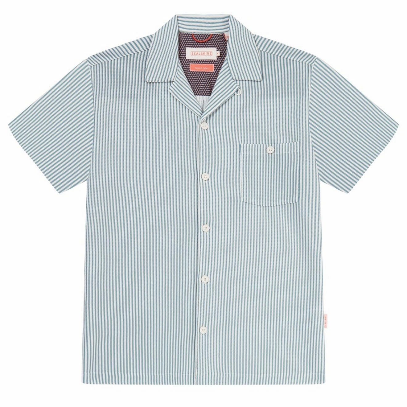 Exclusive Savings Event Sealskinz Weeting Ss Jacquard Shirt Blue