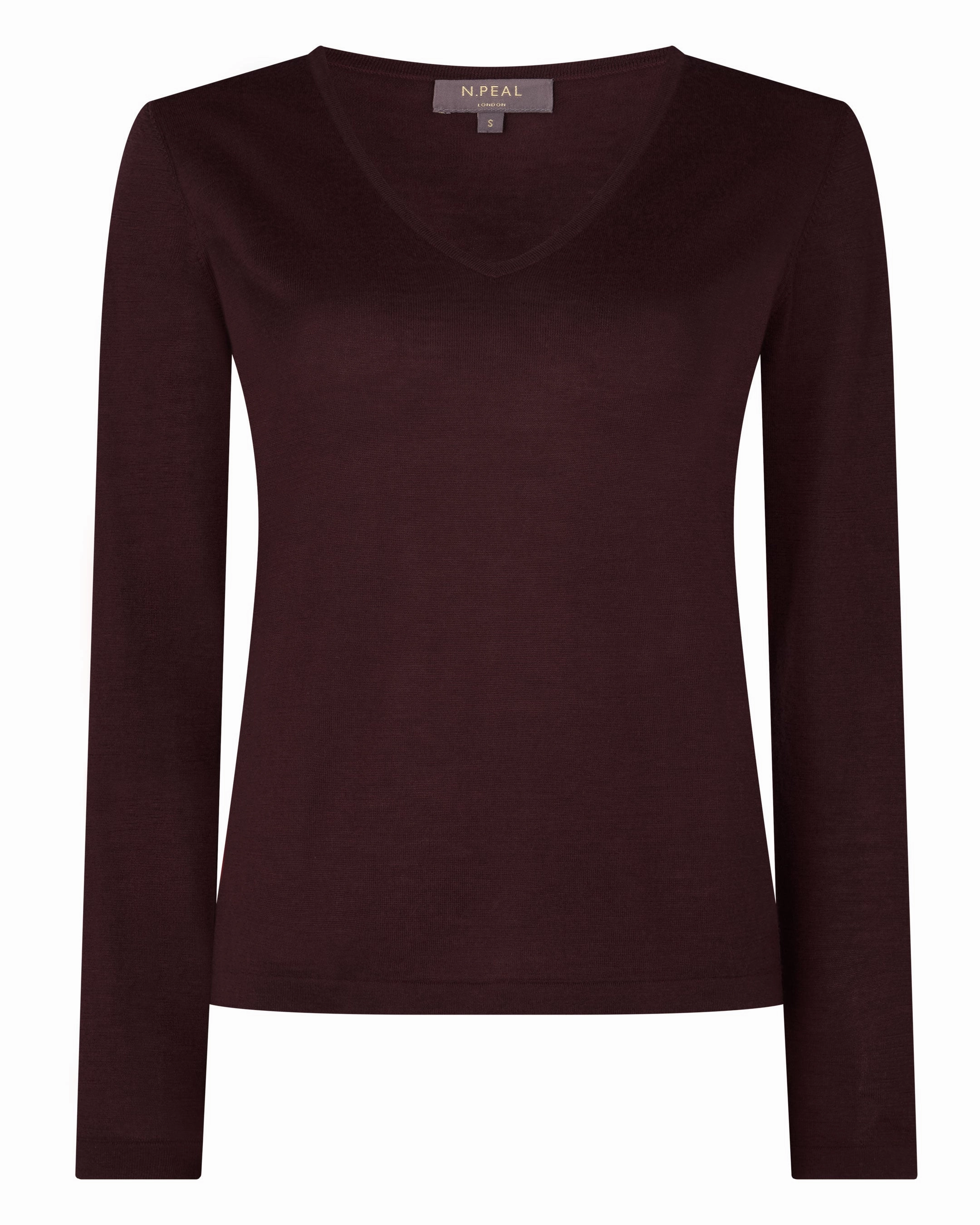 Women'S Imogen Superfine Cashmere V Neck Jumper Claret Red Trending Savings Now Daily Clearance Deal