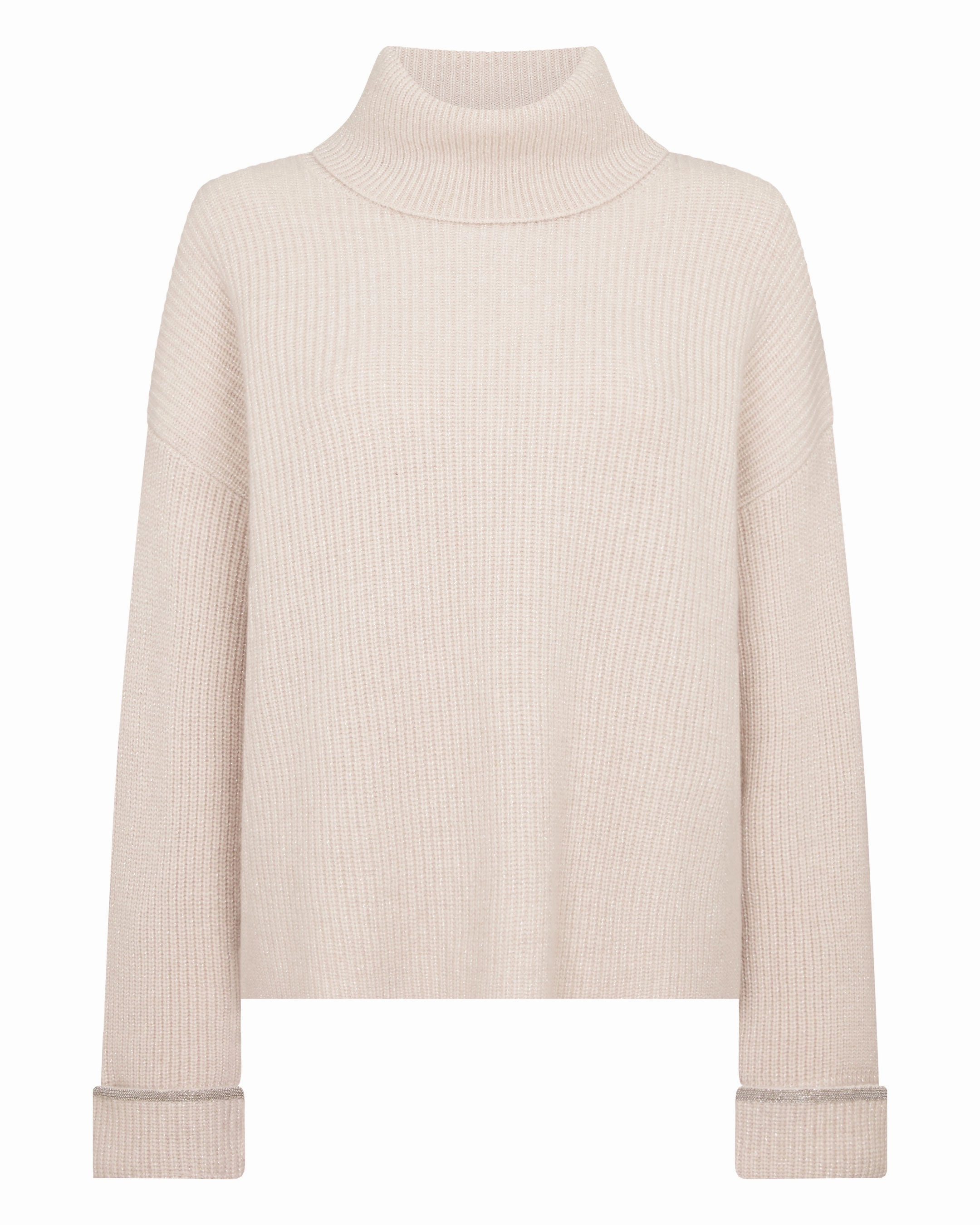 Special Surprise Sale Big Sale Today Women'S Luxe Roll Neck Cashmere Jumper Ecru White Sparkle