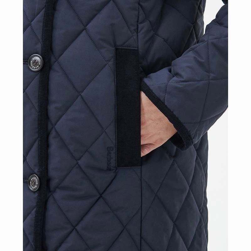 Instant Savings Deal Flash Deal Alert Barbour Bream Ladies Quilted Jacket - Dark Navy/Dress