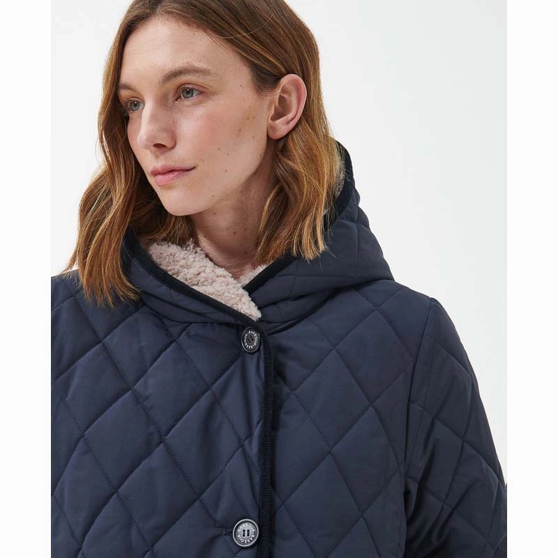 Last Chance Steal Barbour Bream Ladies Quilted Jacket - Dark Navy/Dress