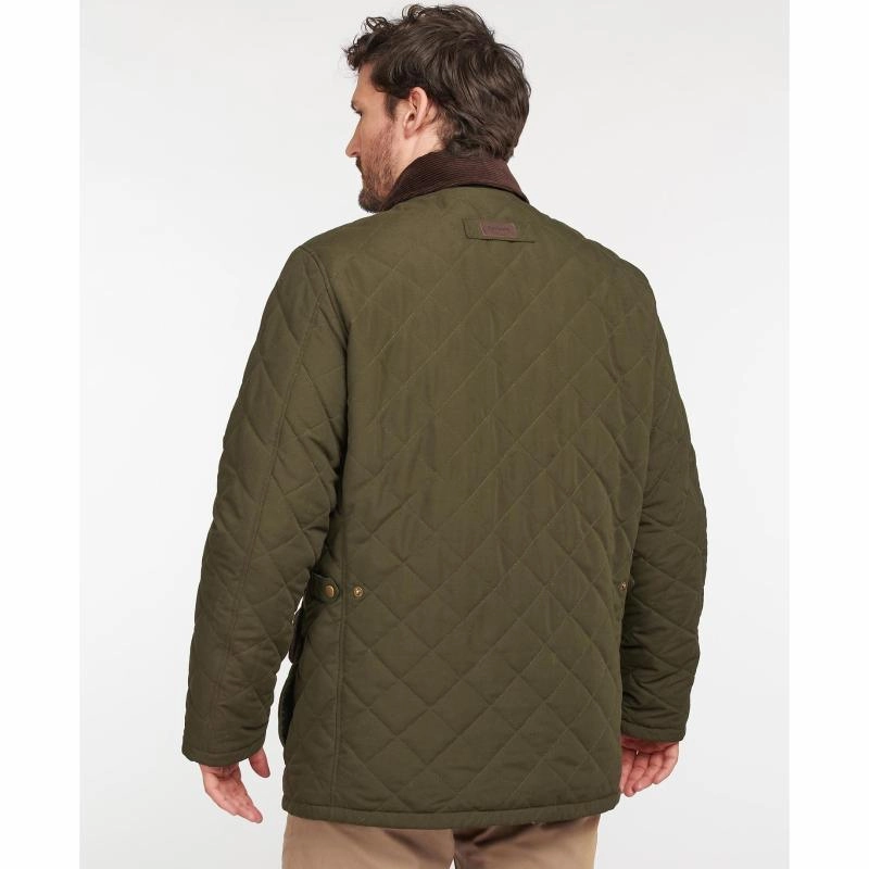 Barbour Burton Mens Quilted Waterproof Jacket - Dark Olive Mega Discount Event Mega Sale Now