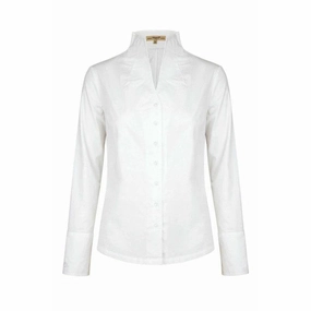 Clearance Event Today Todays Mega Savings Dubarry Snowdrop Ladies Portrait Collar Shirt - White