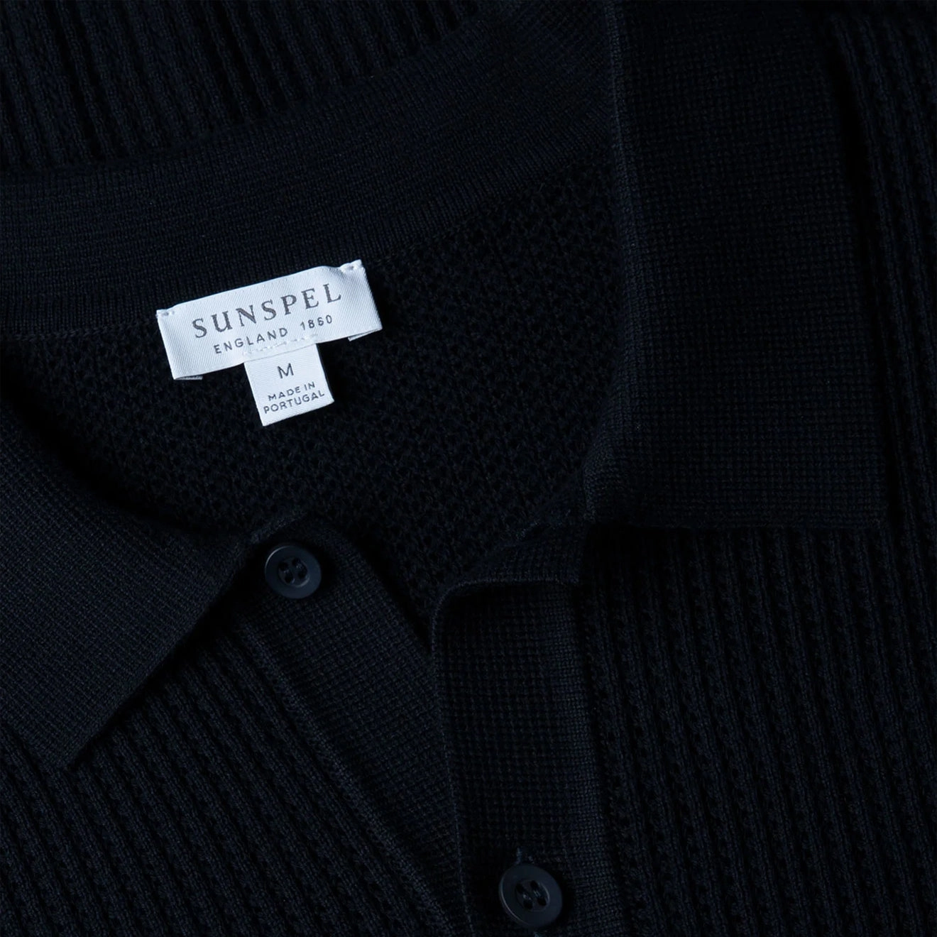 Dont Miss Hot Deals Sunspel Mesh Stitch S/S Polo Knitwear Navy