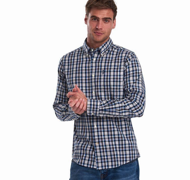 Barbour Country Check 2 Tailored Mens Shirt - Blue Dont Miss Big Savings
