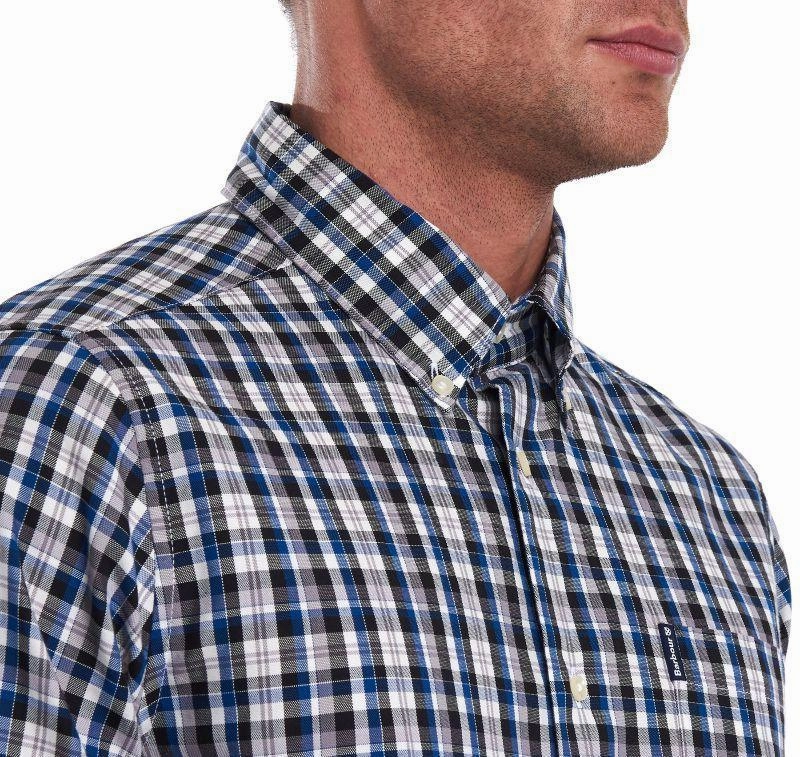 GiftWorthy Sale Barbour Country Check 2 Tailored Mens Shirt - Blue