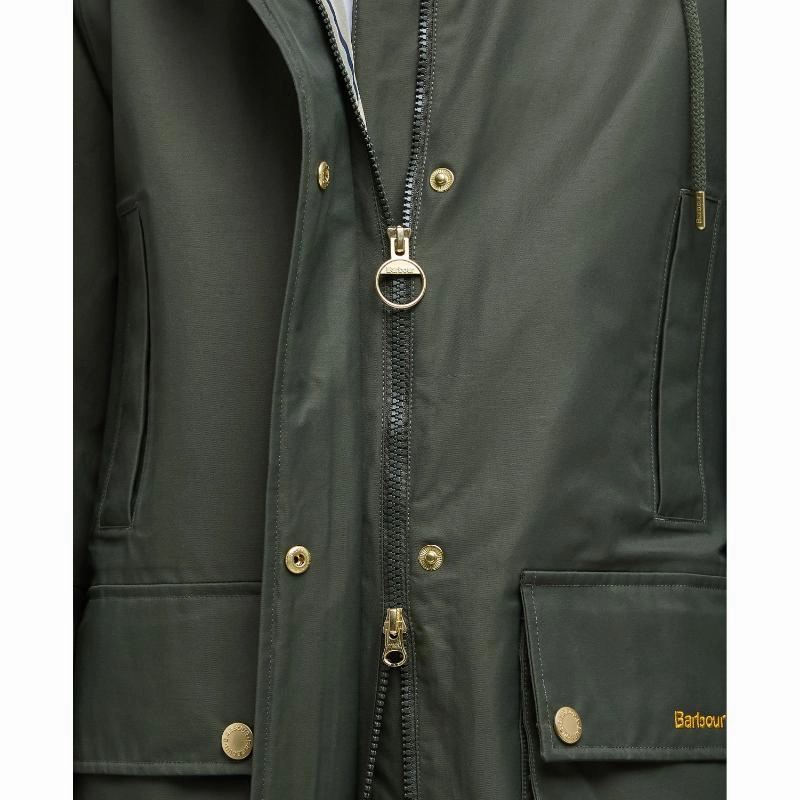 Todays Steal MustHave Clearance Barbour Maude Ladies Waterproof Jacket - Olive/Ancient Tartan