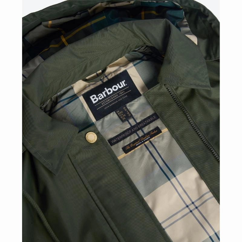 Barbour Maude Ladies Waterproof Jacket - Olive/Ancient Tartan Special Price Today Shop Hot Picks