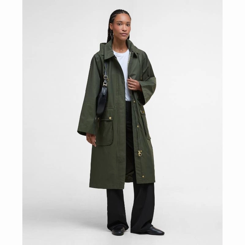 Dont Wait Save Today Online Exclusive Steal Barbour Maude Ladies Waterproof Jacket - Olive/Ancient Tartan