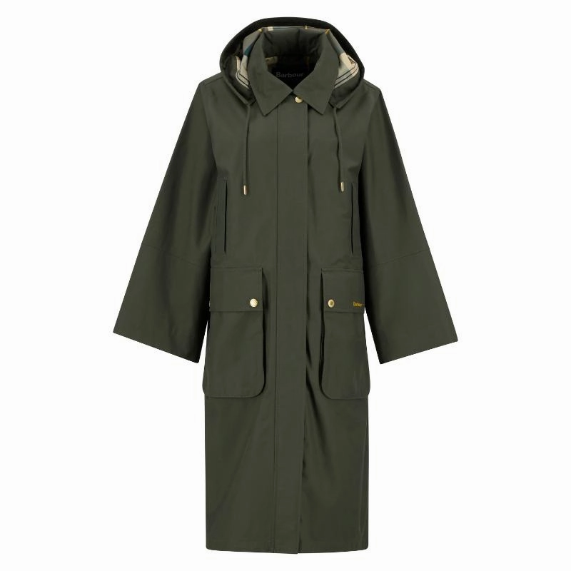 Dont Miss This Deal Barbour Maude Ladies Waterproof Jacket - Olive/Ancient Tartan