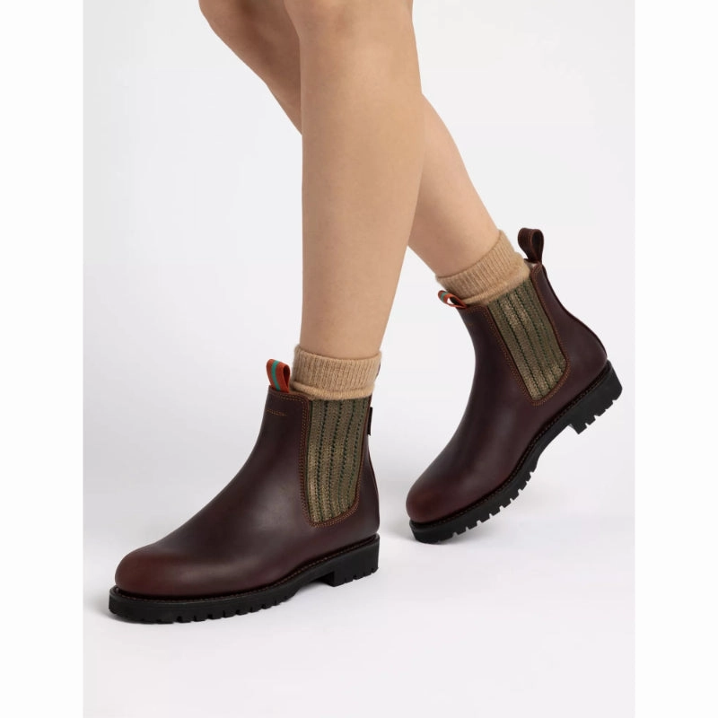 Penelope Chilvers Oscar Shearling Lined Ladies Leather Boots - Conker/Khaki Hot Offer Event Big Savings Today