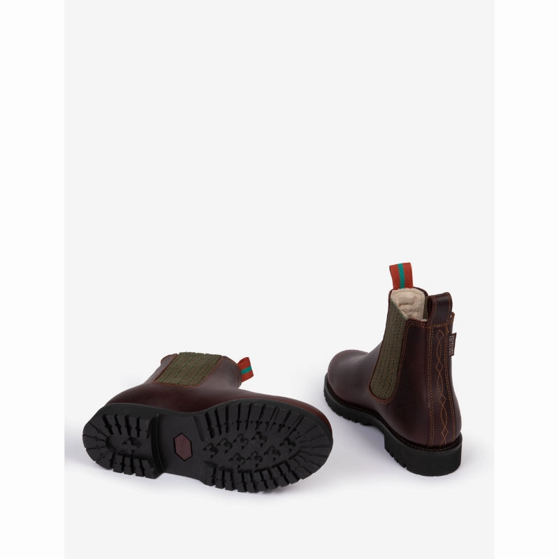 Dont Miss This Steal Penelope Chilvers Oscar Shearling Lined Ladies Leather Boots - Conker/Khaki