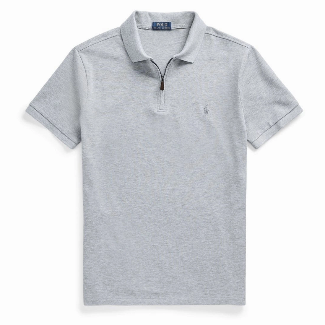 Polo Ralph Lauren Custom Slim Fit Zip Neck Polo Shirt Andover Heather Best Seller Discount Hot Picks Today