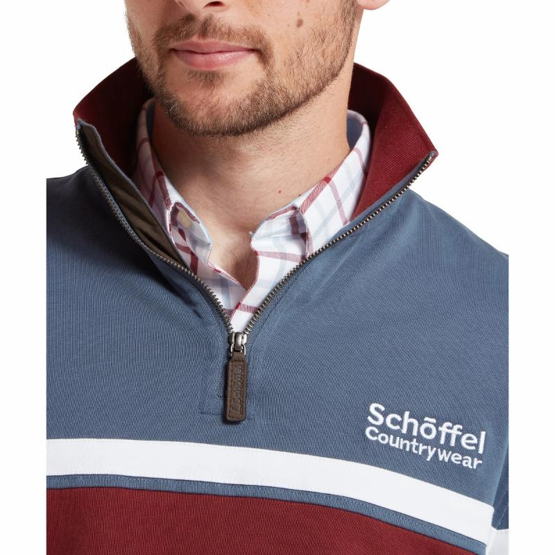 MustHave Deal Schoffel Exmouth Heritage 1/4 Zip Jumper - Oxford Navy