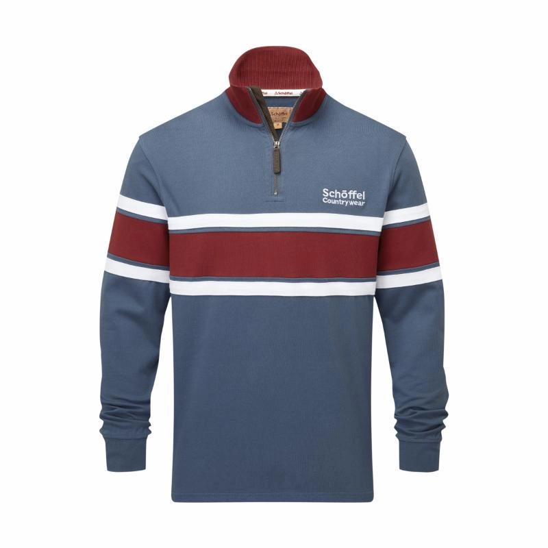 Schoffel Exmouth Heritage 1/4 Zip Jumper - Oxford Navy Sale Ending Soon