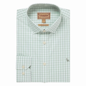 Steal Todays Offer Hot Pick of the Day Schoffel Thorpeness Tailored Mens Shirt - Aqua Sage