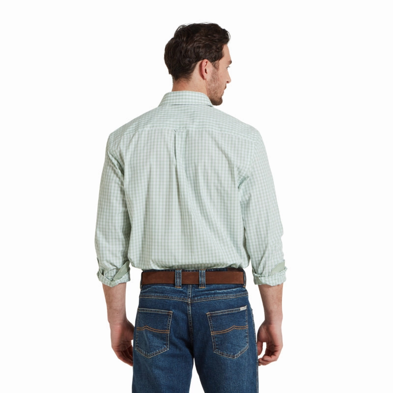 Schoffel Thorpeness Tailored Mens Shirt - Aqua Sage Special Savings Today Grab Todays Deal