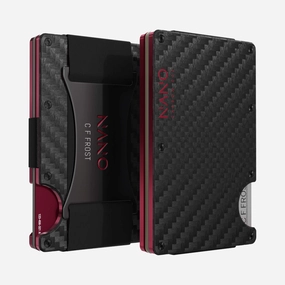 003 Personalised Cash Strap Wallet (Stealth Black/Volcano Red) Special Deal Frenzy