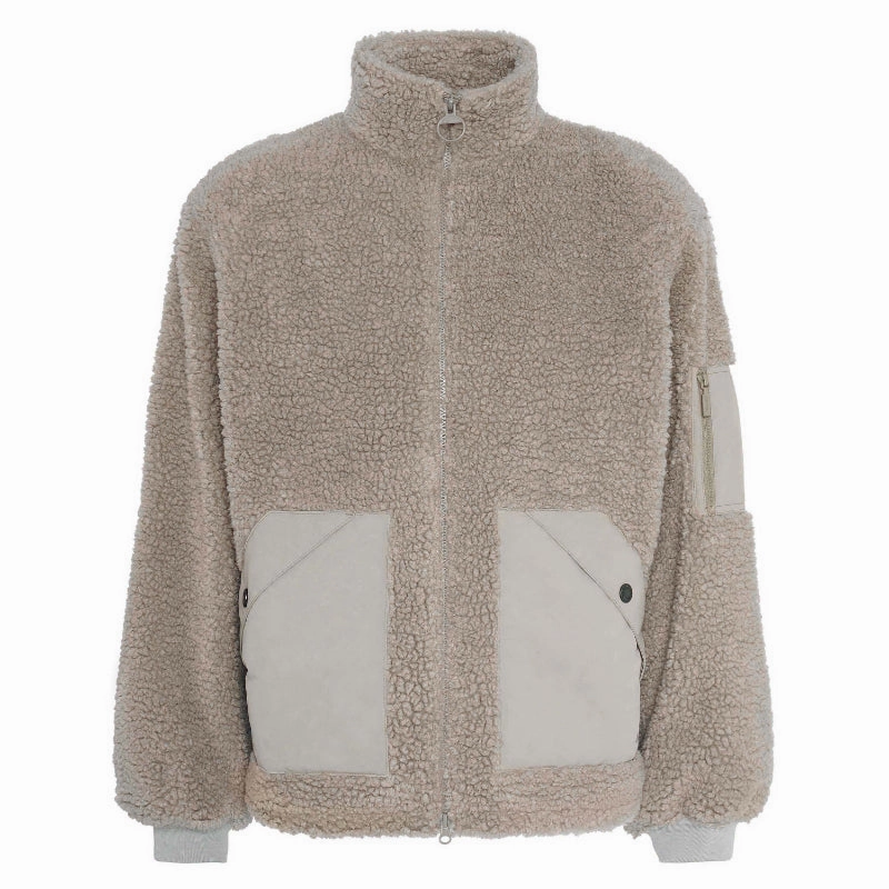 Barbour Weardale Fleece Mens Jacket - Concrete Big Savings Event
