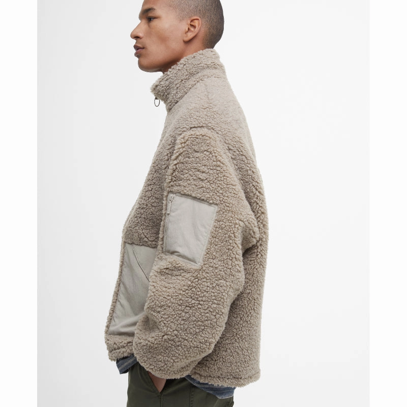 Barbour Weardale Fleece Mens Jacket - Concrete Instant Deal Today