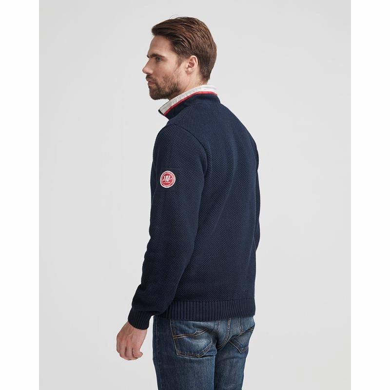 Perfect Gift Offer Holebrook Classic Windproof Mens 1/4 Zip Jumper - Navy