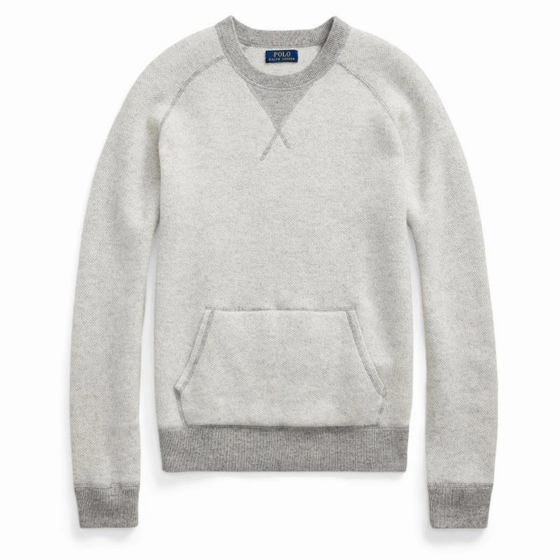 Flash Offer Today Online Exclusive Deal Polo Ralph Lauren Reversible Cashmere Sweater Grey Multi