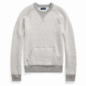 Polo Ralph Lauren Reversible Cashmere Sweater Grey Multi Instant Hot Deal Instant Savings Deal