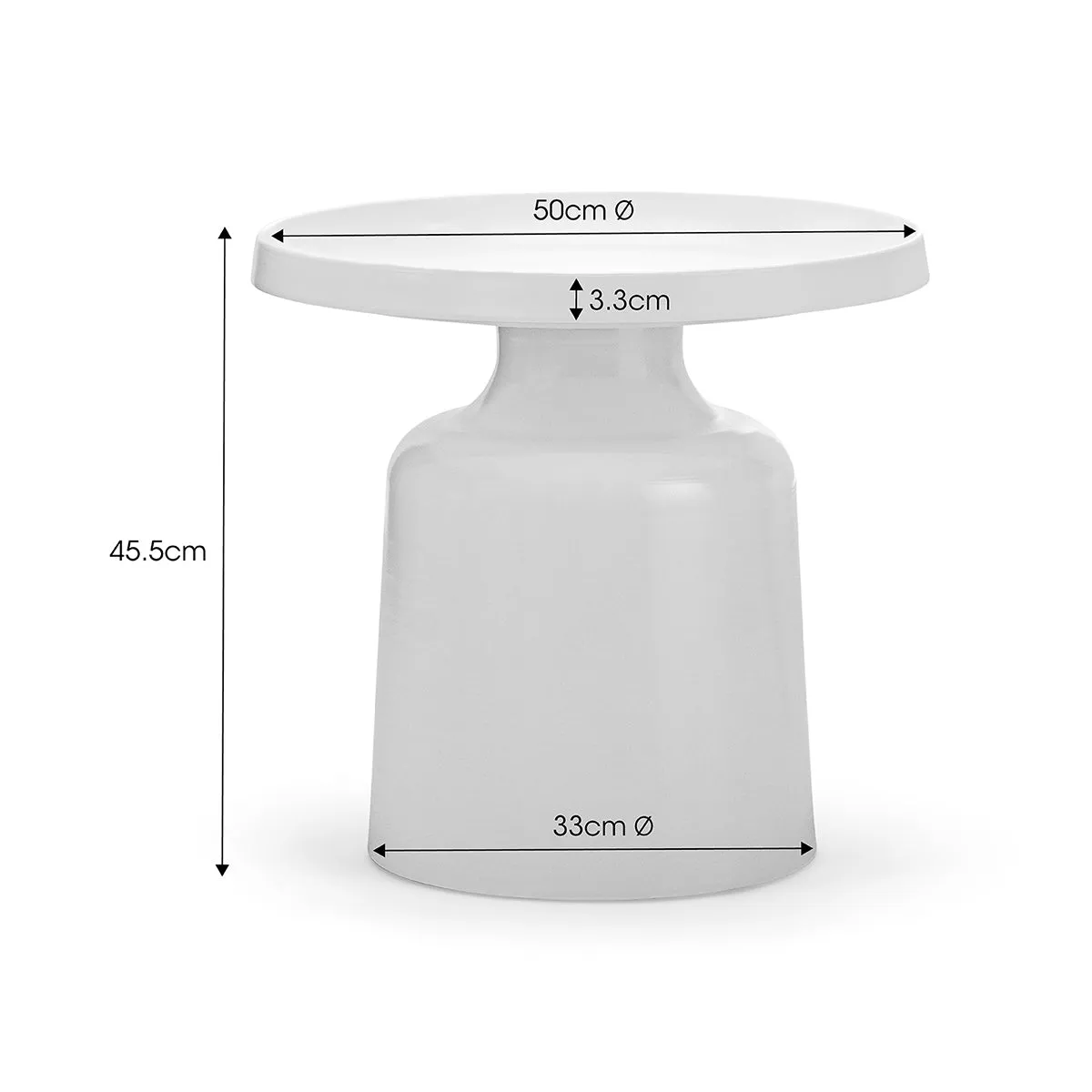 Palemo Round Pedestal Tray Side Table