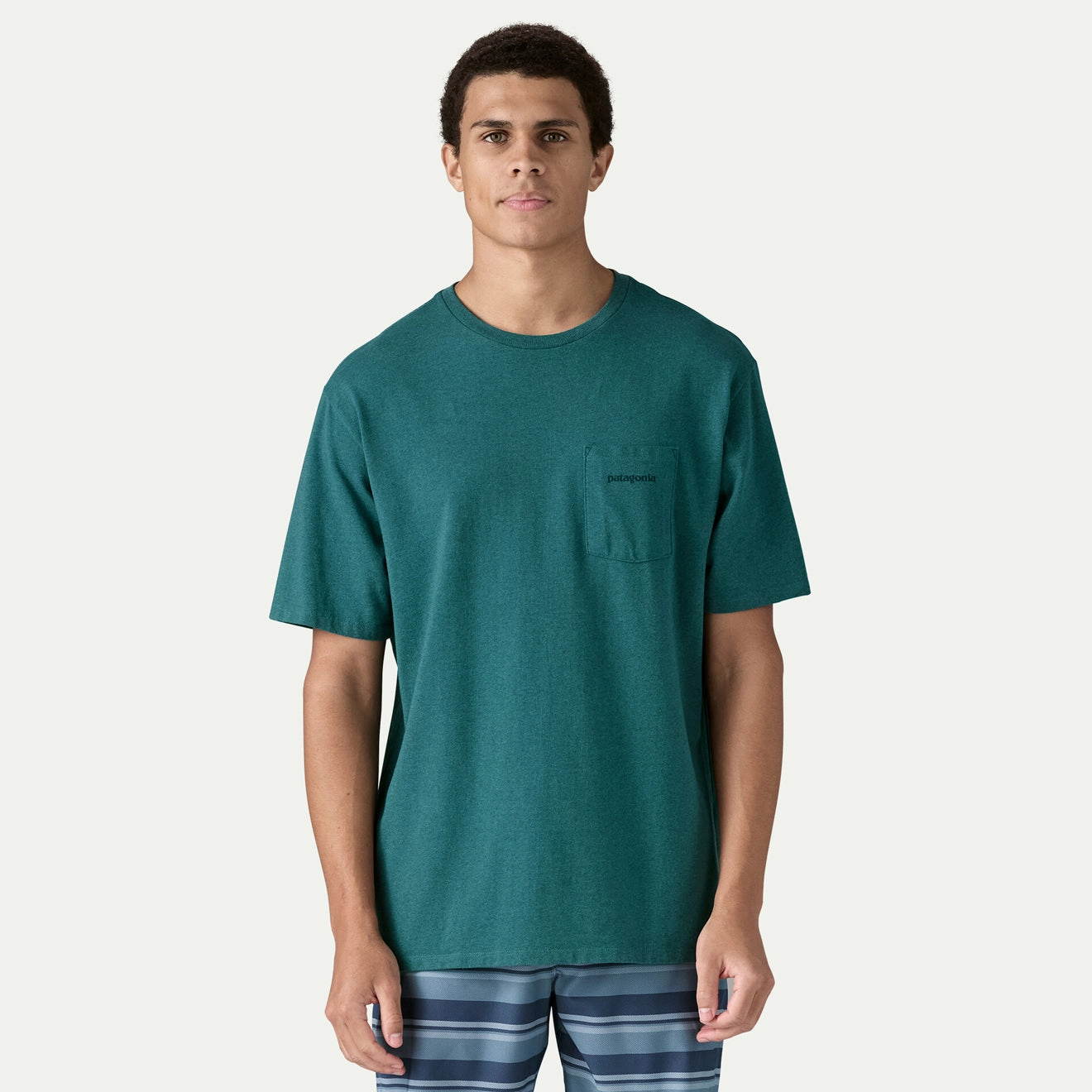 Patagonia Boardshort Logo Pocket Responsibili-Tee Wetland Blue Flash Deal Today Online Exclusive Steal