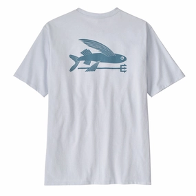 Weekend Sale Special Patagonia Flying Fish Responsibili-Tee White