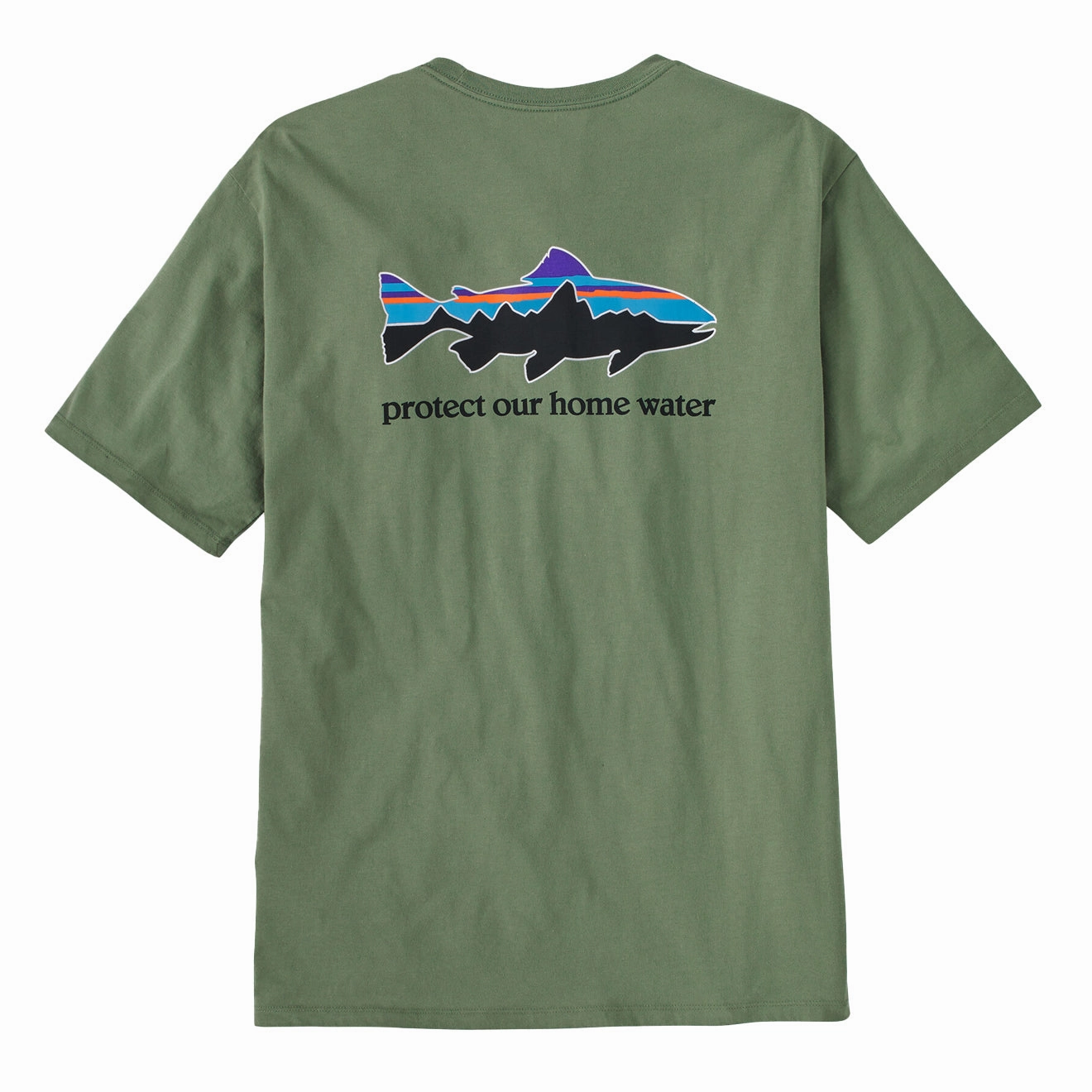 Patagonia Home Water Trout Organic T-Shirt Terrain Green Shop Grab Savings