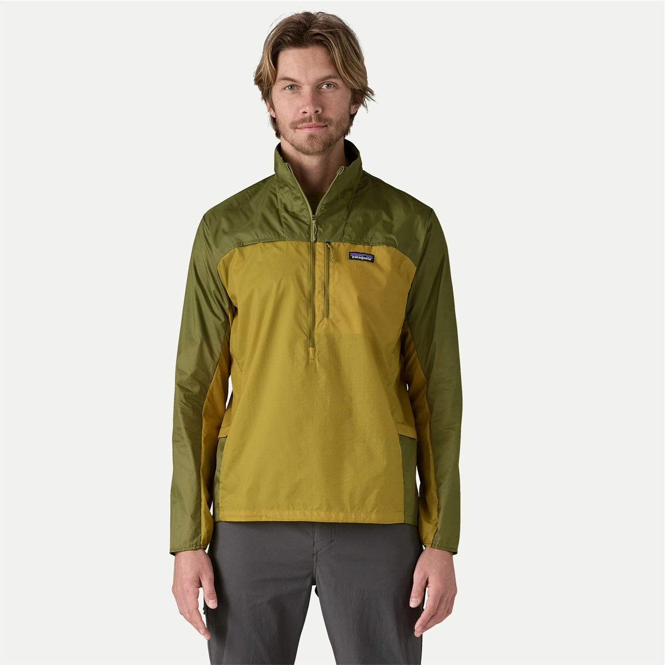 Hot Savings Alert Patagonia Houdini Stash 1/2 Zip Pullover Bundle Green / Graze Green
