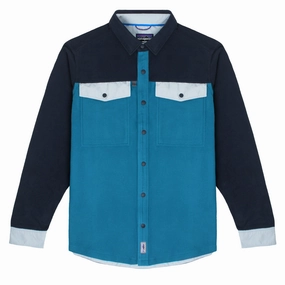 Patagonia L/S Early Rise Snap Shirt Wavy Blue Shop Now Save Clearance Event Today