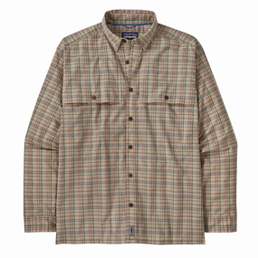 Todays Mega Savings Today Only Hot Sale Patagonia L/S Island Hopper Shirt Down River / Natural
