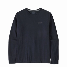 Deal of the Day Patagonia L/S P-6 Logo Responsibili-Tee New Navy