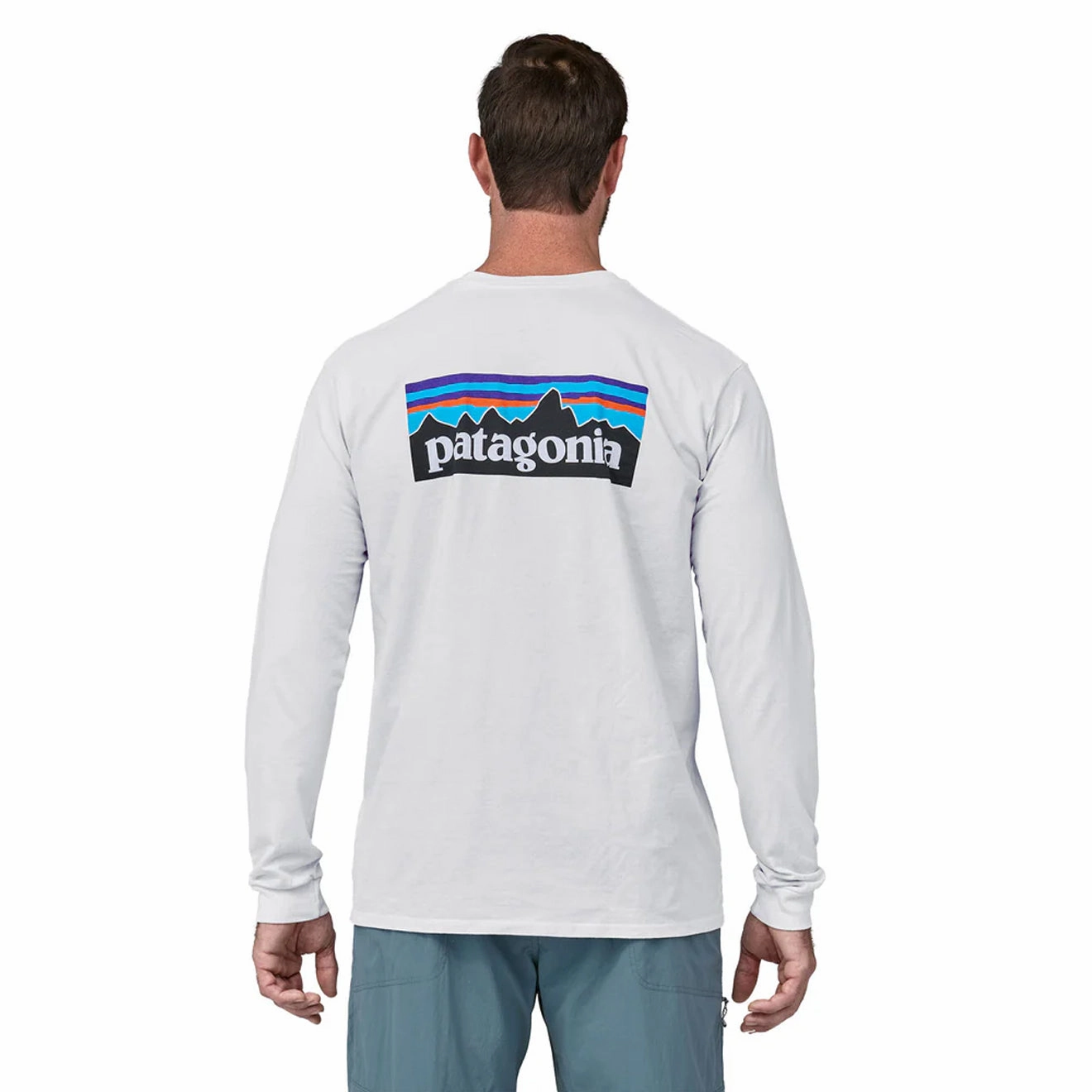 Patagonia L/S P-6 Logo Responsibili-Tee White Exclusive Hot Pick Today Only Hot Pick