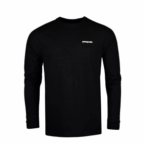 Exclusive Online Deal Shop Save Today Patagonia Long Sleeve P-6 Logo Responsibili-Tee Black