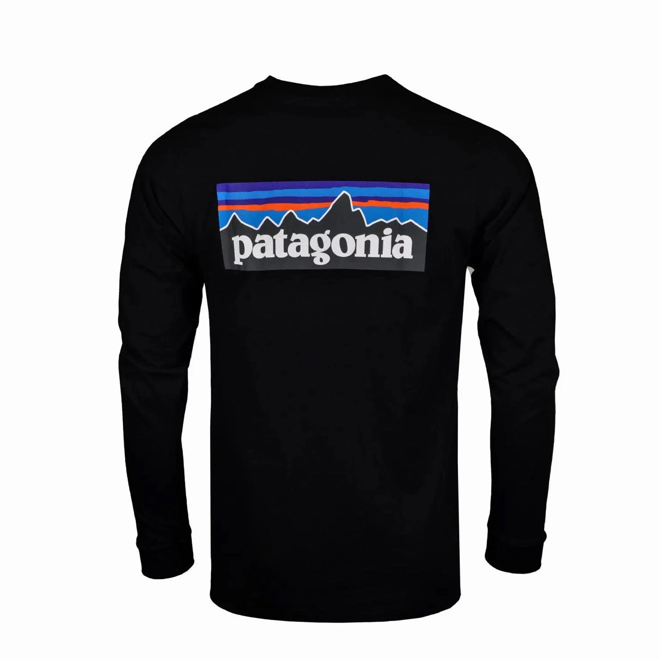 Patagonia Long Sleeve P-6 Logo Responsibili-Tee Black Instant Hot Deal