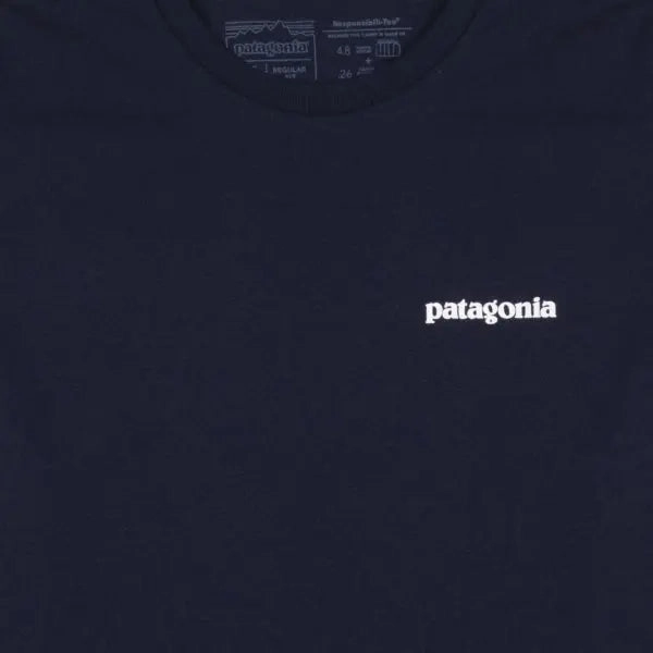 Shop Save Big Patagonia P-6 Logo Responsibili Tee Classic Navy