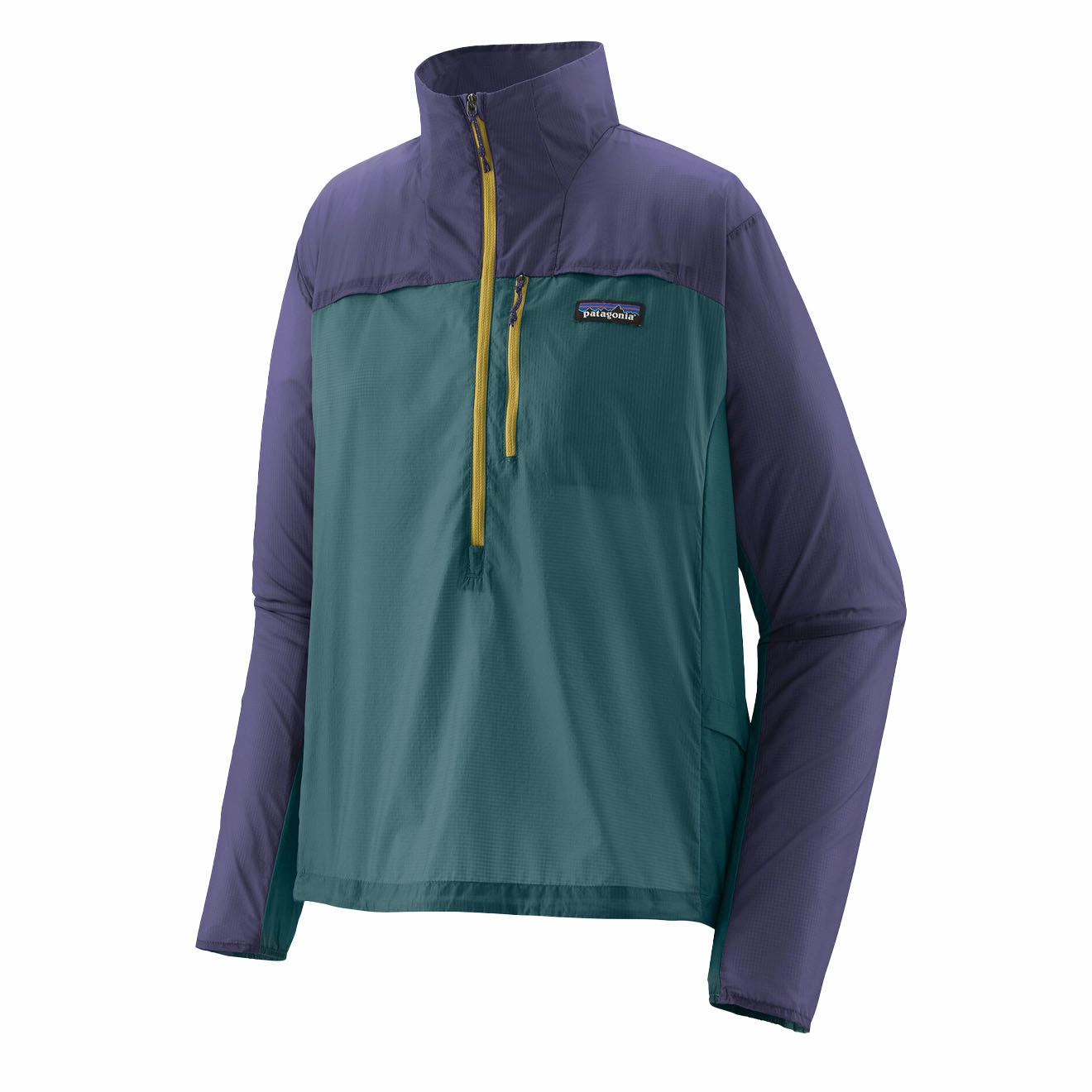 Patagonia Womens Houdini Stash 1/2 Zip Pullover Wetland Blue / Solstice Purple Shop the Savings Now