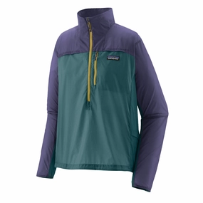 Hot Item Clearance Todays Hot Pick Patagonia Womens Houdini Stash 1/2 Zip Pullover Wetland Blue / Solstice Purple