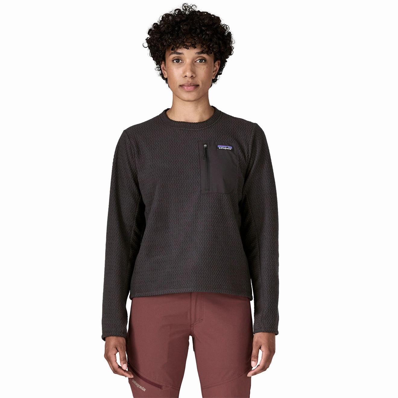 Patagonia Womens R1 Air Fleece Crewneck Black Todays Special Savings