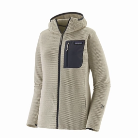 Grab Todays Deal Hot Sale Alert Patagonia Womens R1 Air Fleece Full-Zip Hoody Wool White