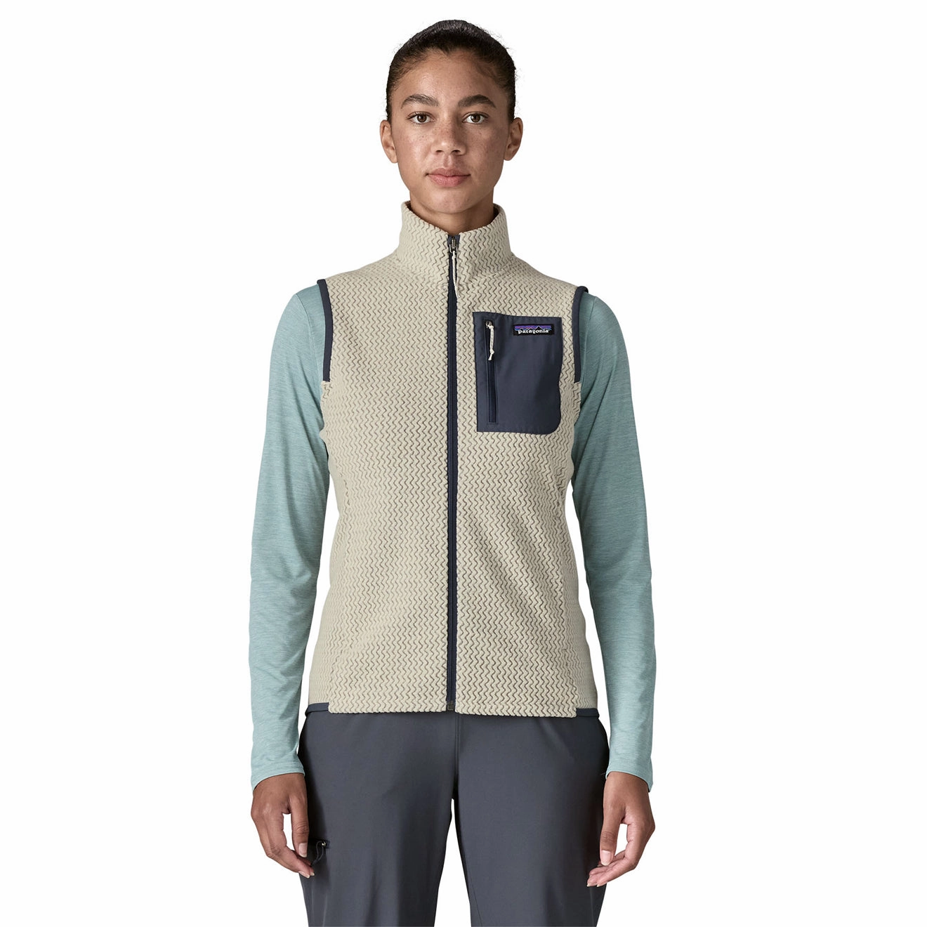 Hot Clearance Now Grab Your Hot Pick Patagonia Womens R1 Air Fleece Vest Wool White