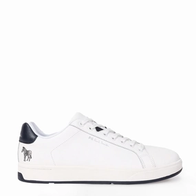 Paul Smith Albany Leather Zebra Trainers White Trending Savings Now Exclusive Deal Inside