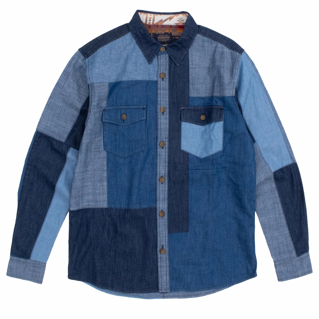 Trending Now Discount Pendleton La Pine Patchwork Shirt Blue / Multi